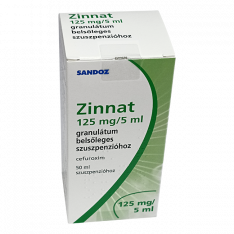 Зиннат суспензия для детей 125мг/5мл гранул. 50мл
